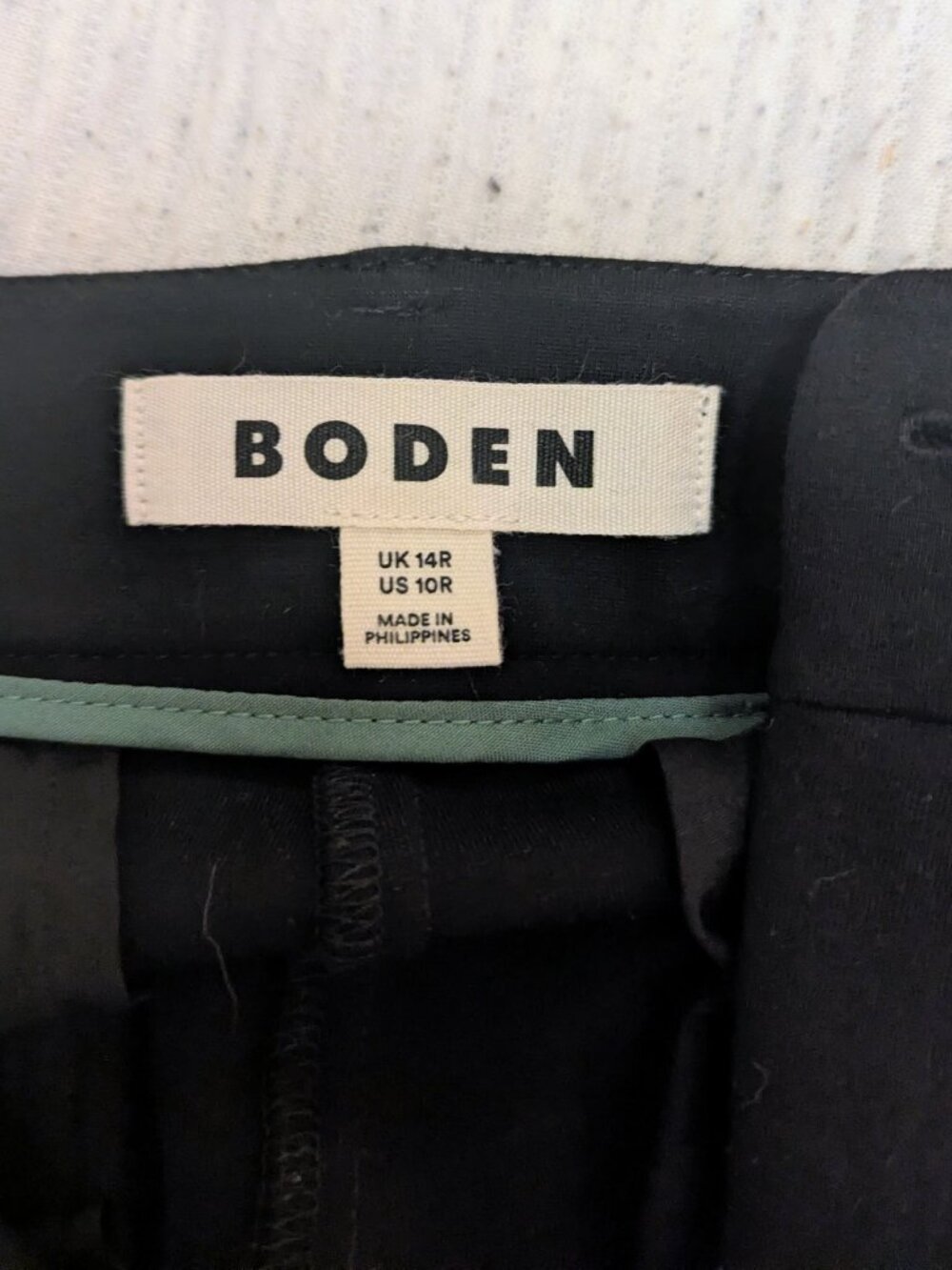 Boden Black Wide Leg Crop Culotte Trousers Pants - Size 10 - Picture 5 of 5